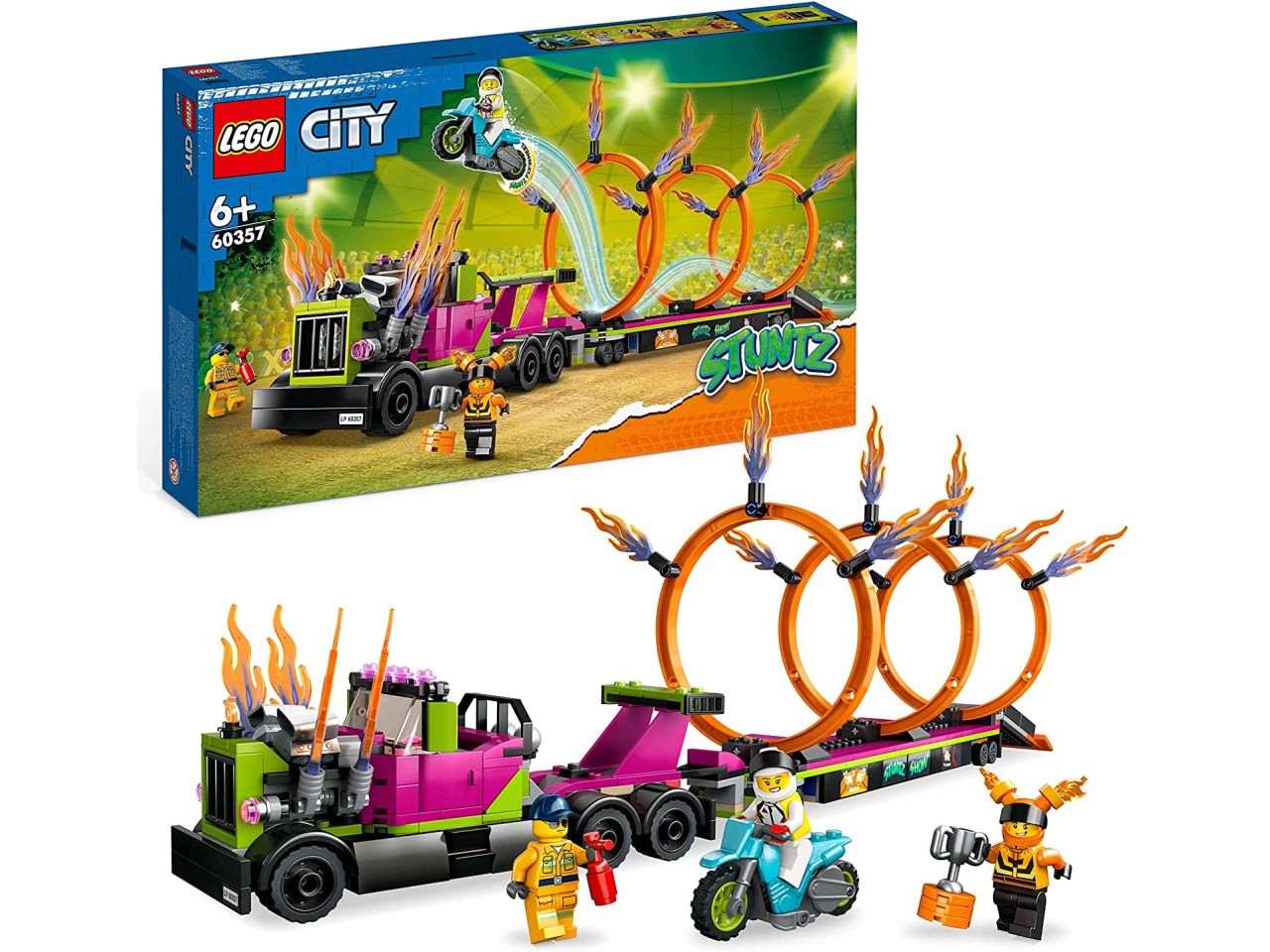 Lego city stuntz stunt truck: sfida dellâanello di fuoco