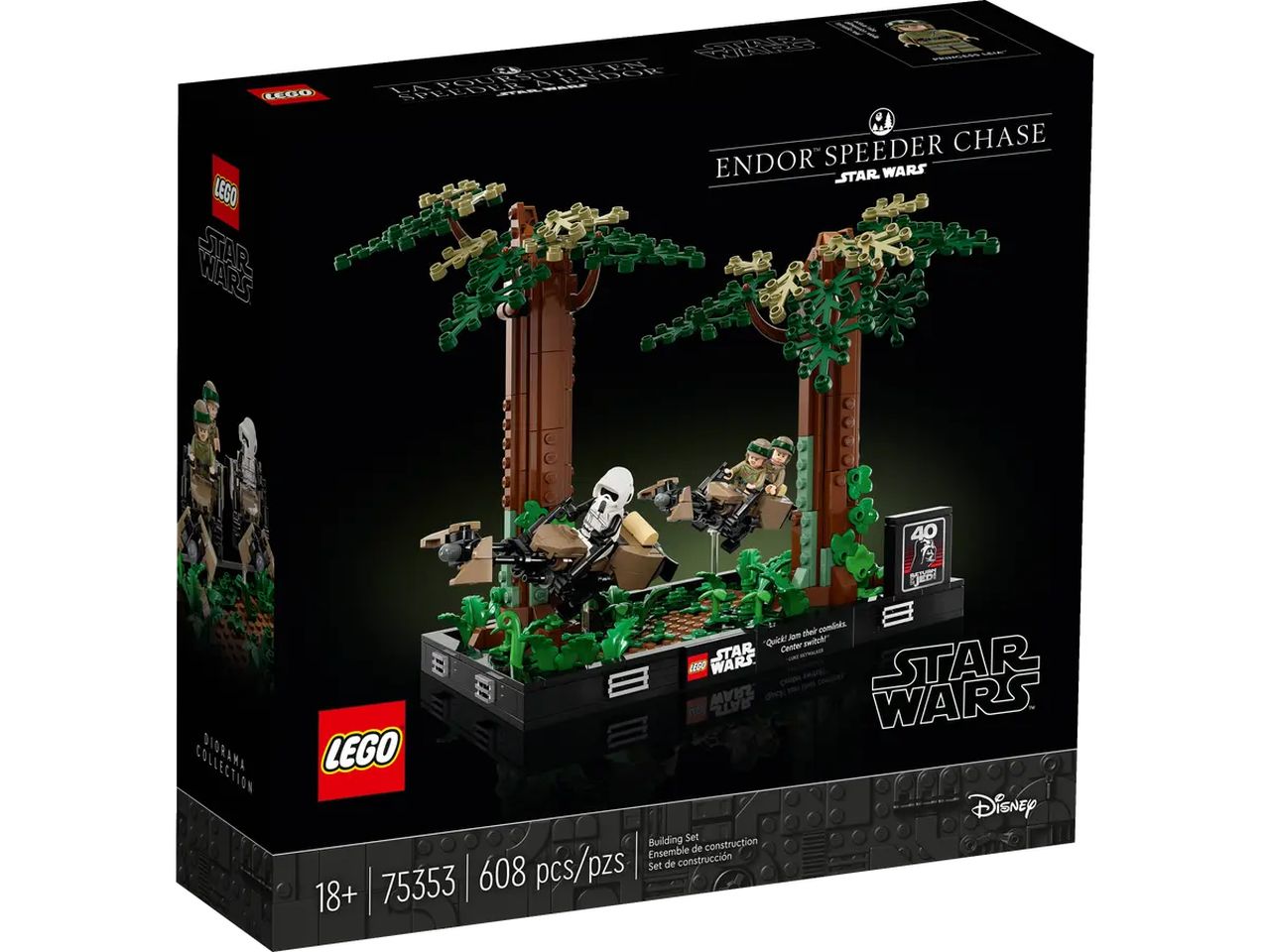 Lego Star Wars Diorama Inseguimento Speeder Endor 75353