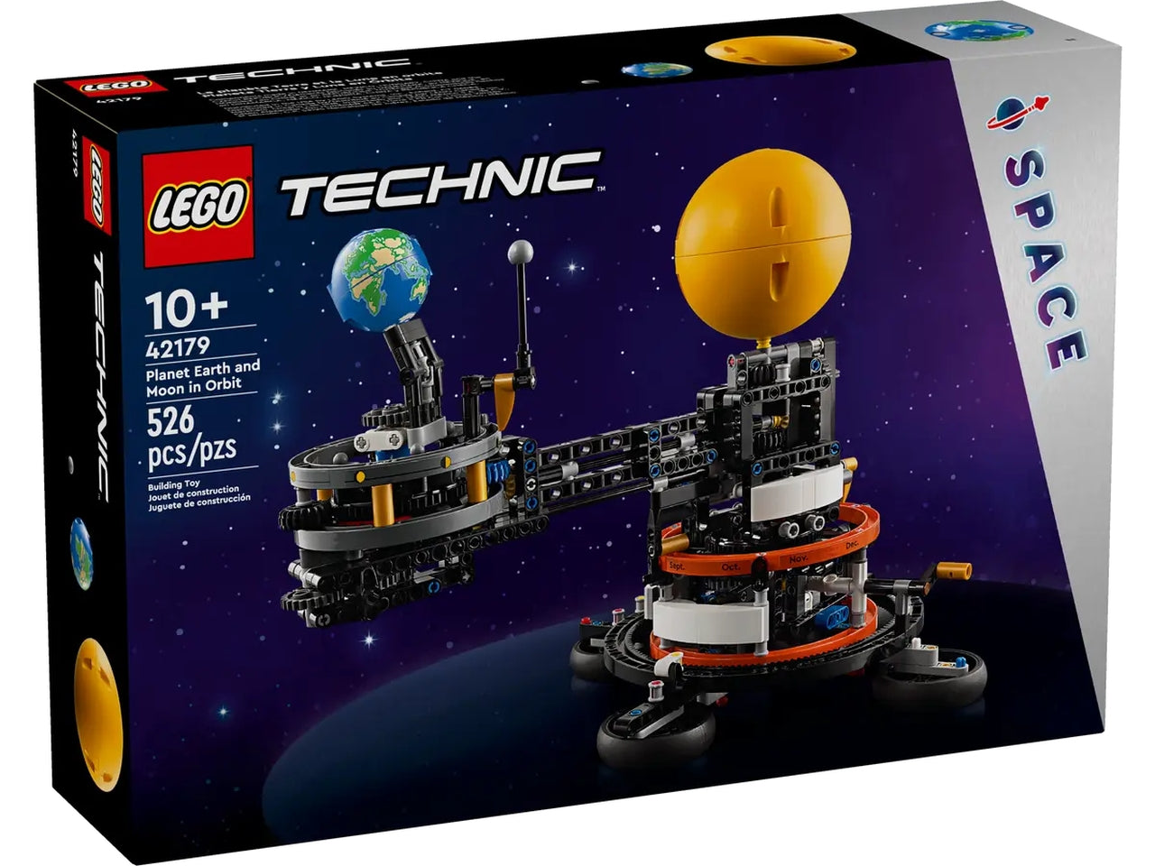 Lego technic pianeta terra e luna in orbita