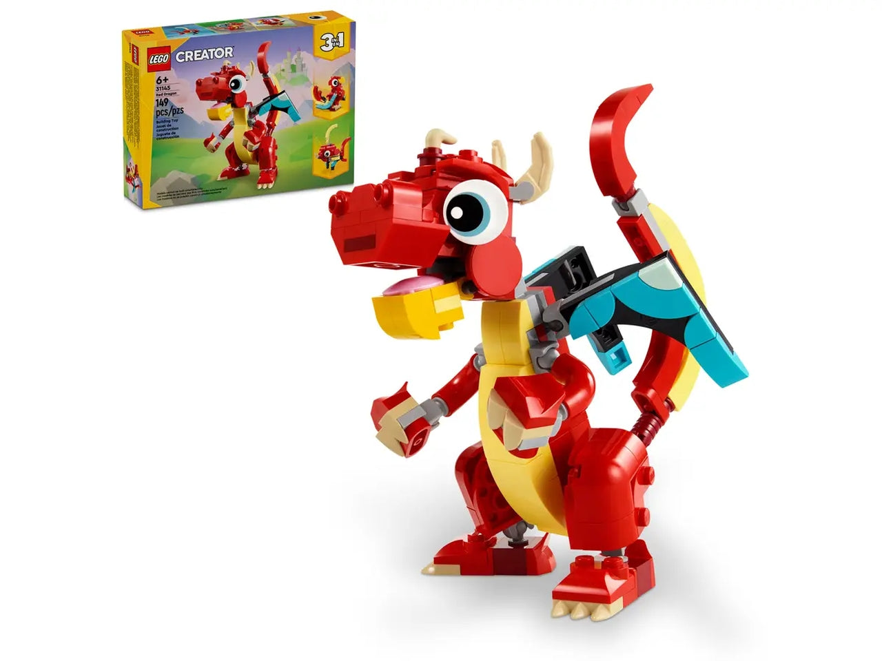 Lego creator drago rosso
