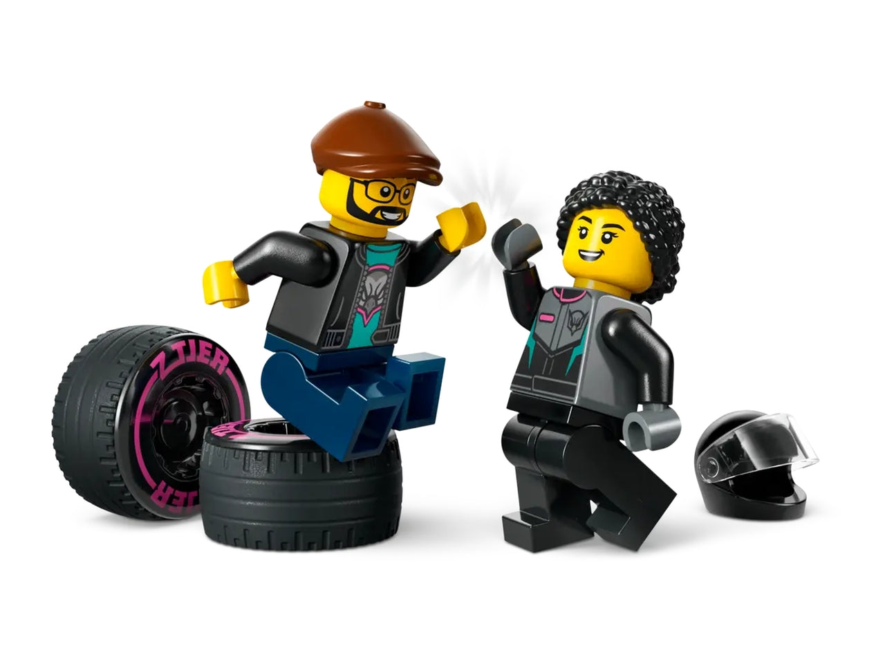 Lego city great vehicles auto da corsa e trasportatore