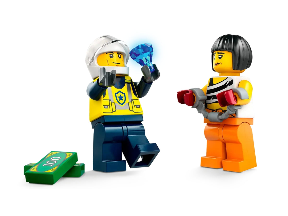Lego city police inseguimento della macchina da corsa