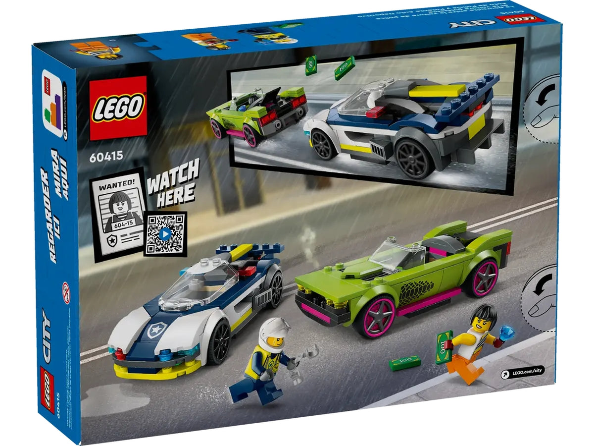 Lego city police inseguimento della macchina da corsa