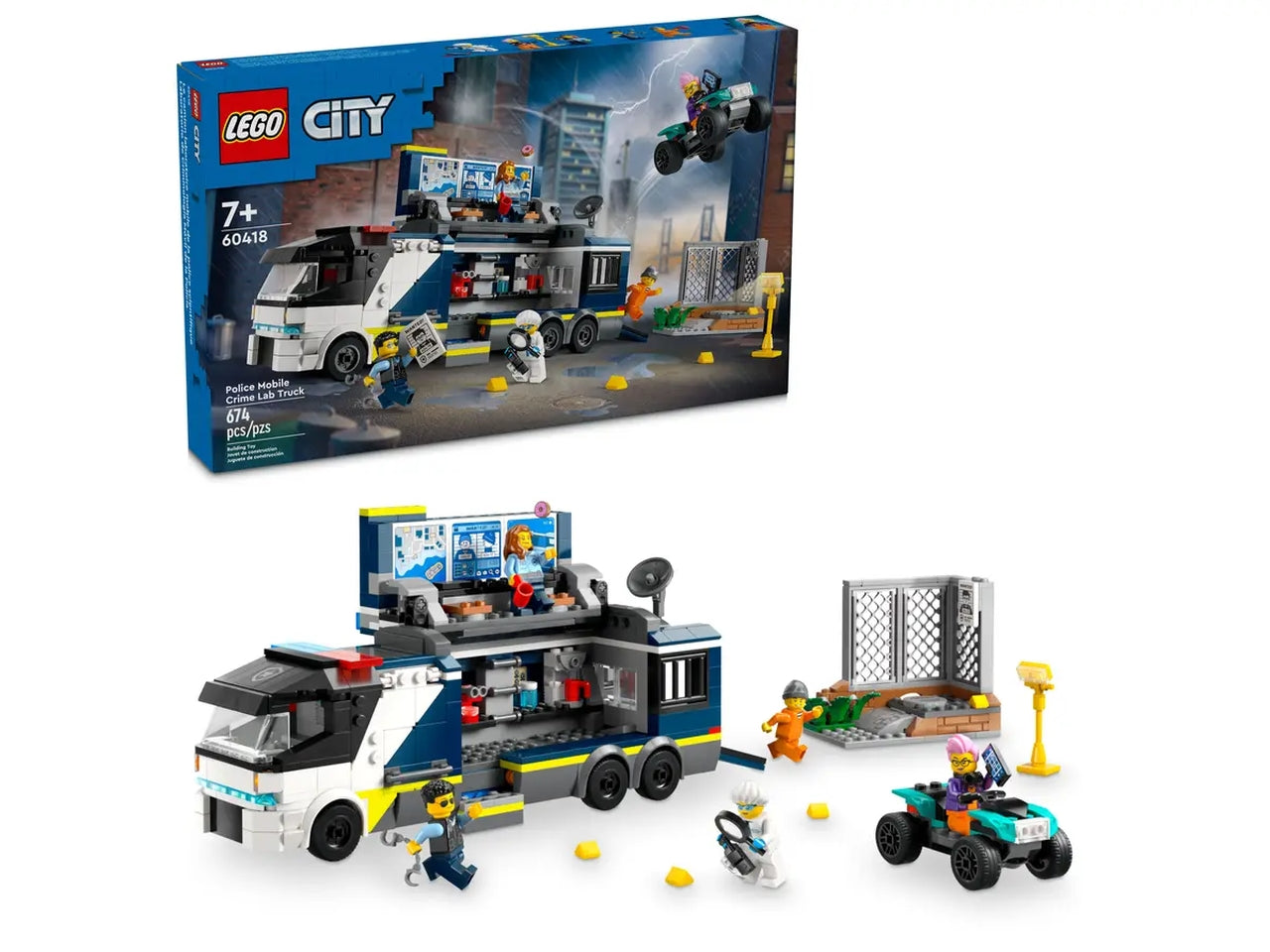 Lego city police camion laboratorio mobile della polizia