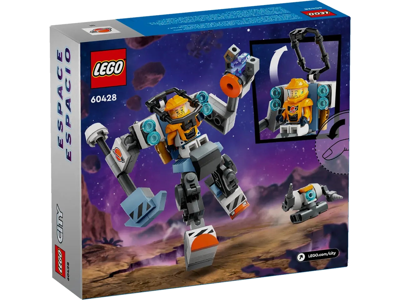 Lego city space mech di costruzione spaziale