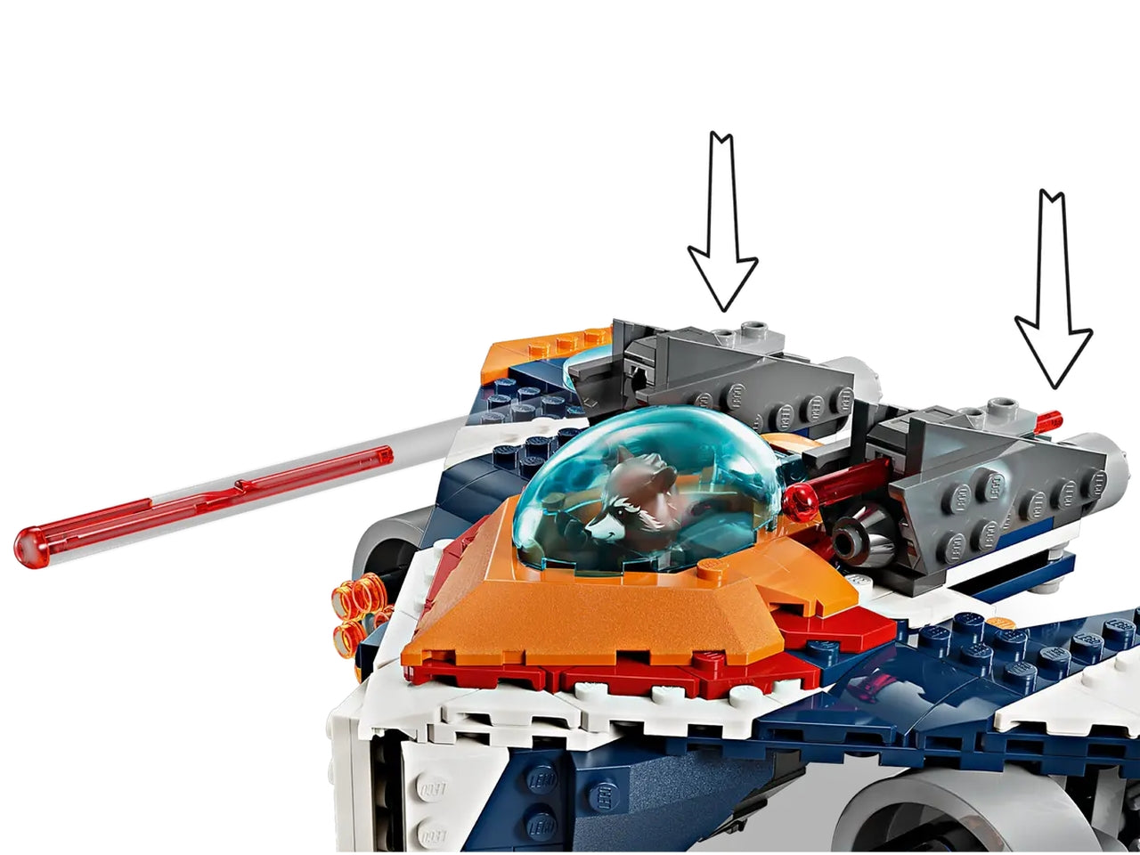 Lego super heroes marvel warbird di rocket vs. ronan