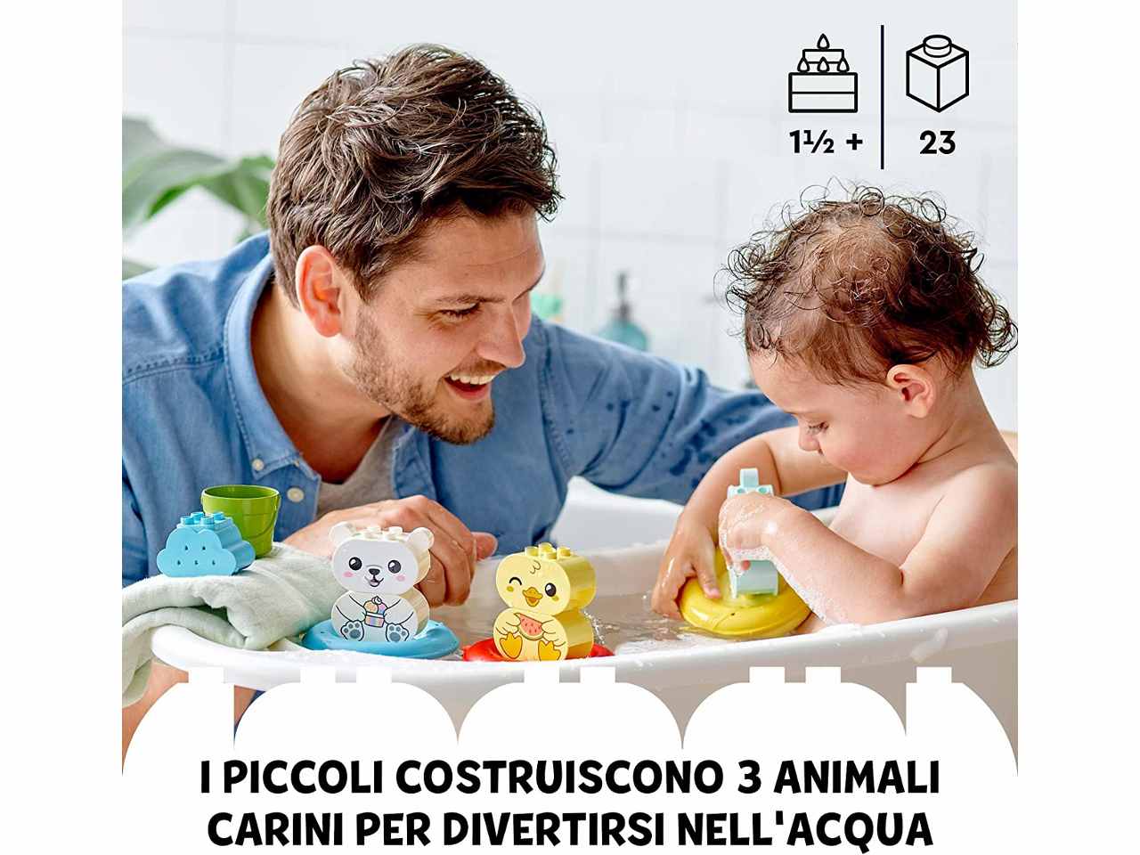 Lego Duplo Ora del Bagnetto Treno Animali Galleggiante 10965
