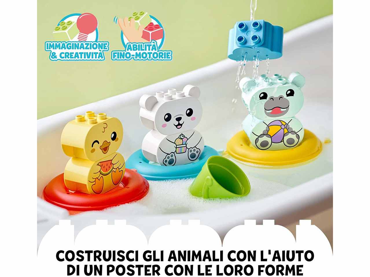 Lego Duplo Ora del Bagnetto Treno Animali Galleggiante 10965