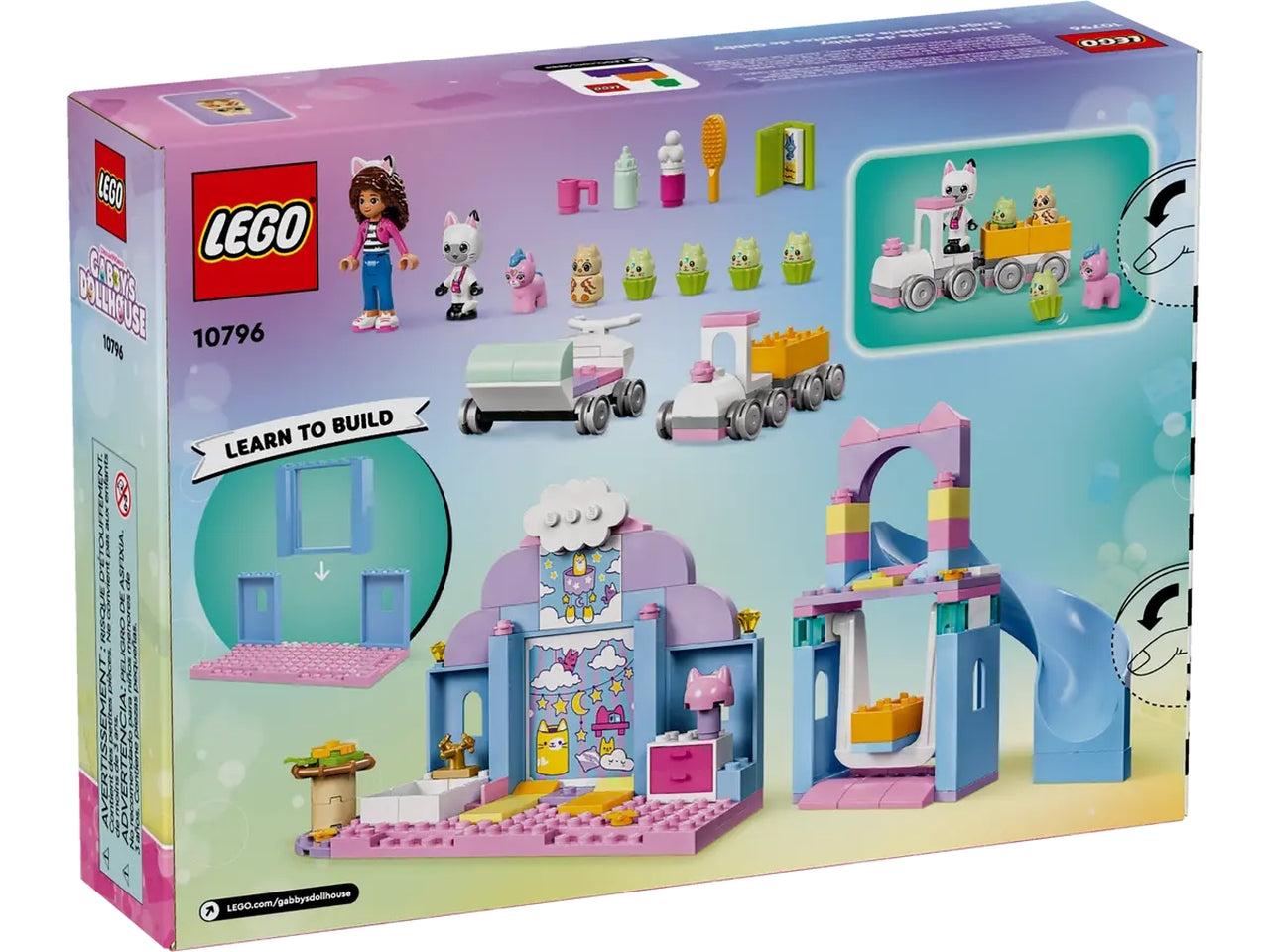 Lego Gabby's Dollhouse Asilo gatto-orecchio, set di costruzioni in scatola da 165 pezzi per bambine di 4+ anni, 10796