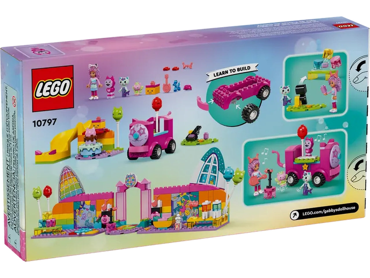 Lego Gabby's Dollhouse la Stanza della Festa, set di costruzioni in scatola da 252 pezzi per bambine di 4+ anni, 10797
