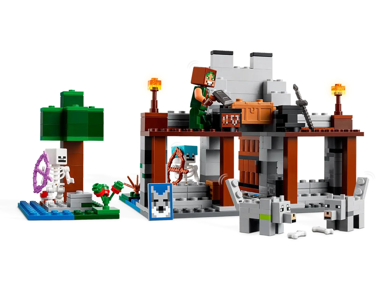 Lego Minecraft il castello del lupo, set costruzioni in scatola da 312 pezzi, per bambini di 8+ anni 21261