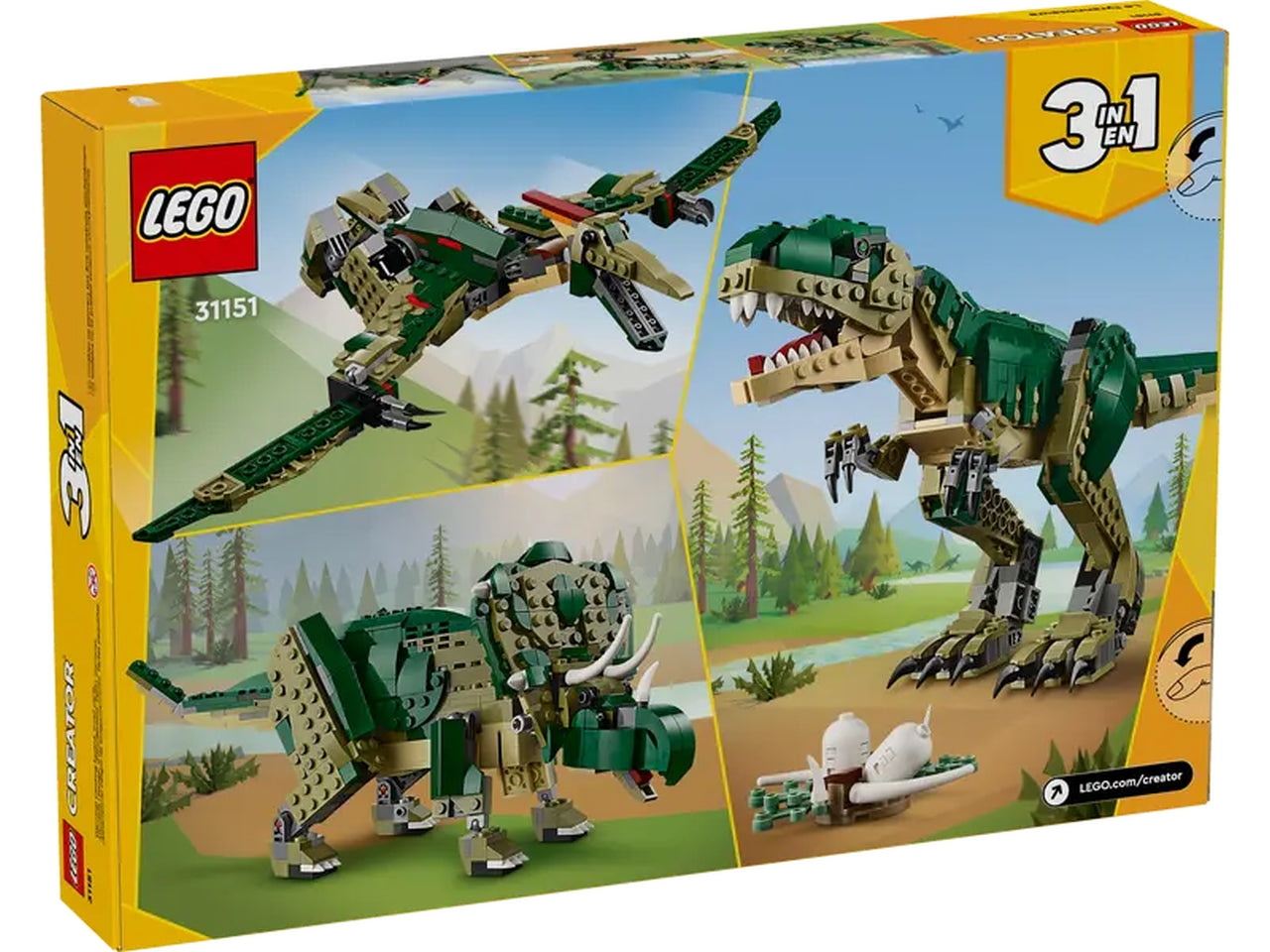 Lego Creator T. Rex, set costruzioni in scatola da 626 pezzi, 9+ anni 31151