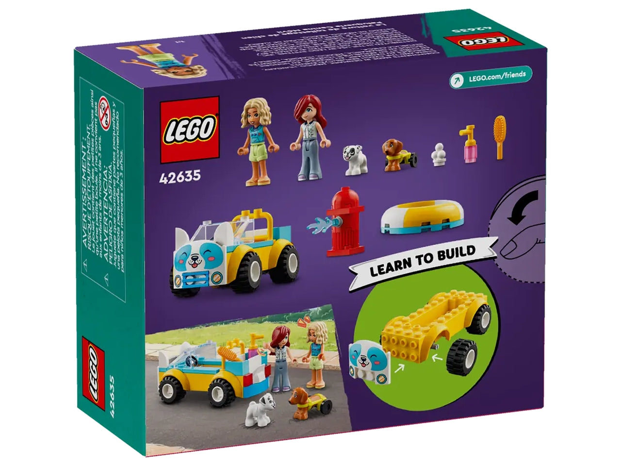 Lego Friends Auto per la Toelettatura dei Cani, set mattoncini in scatola da 60 pezzi, per bambini 4+ anni 42635