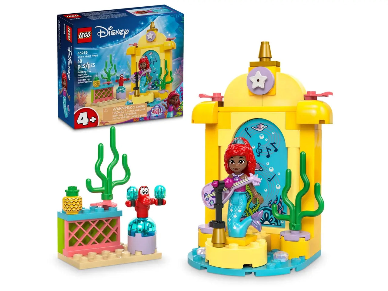 Lego Disney Princess il Palcoscenico Musicale di Ariel, set di mattoncini in scatola da 60 pezzi, per bambine 4+ anni 43235