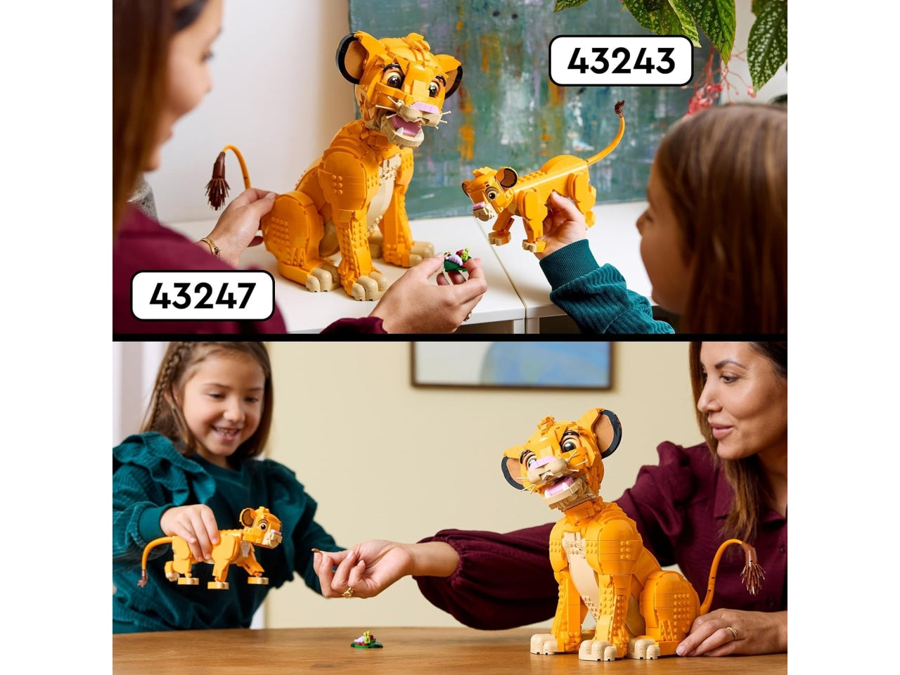 Lego Disney Giovane Simba, Re Leone in scatola da 1445 pezzi per ragazzi dai 18+ anni, 43247