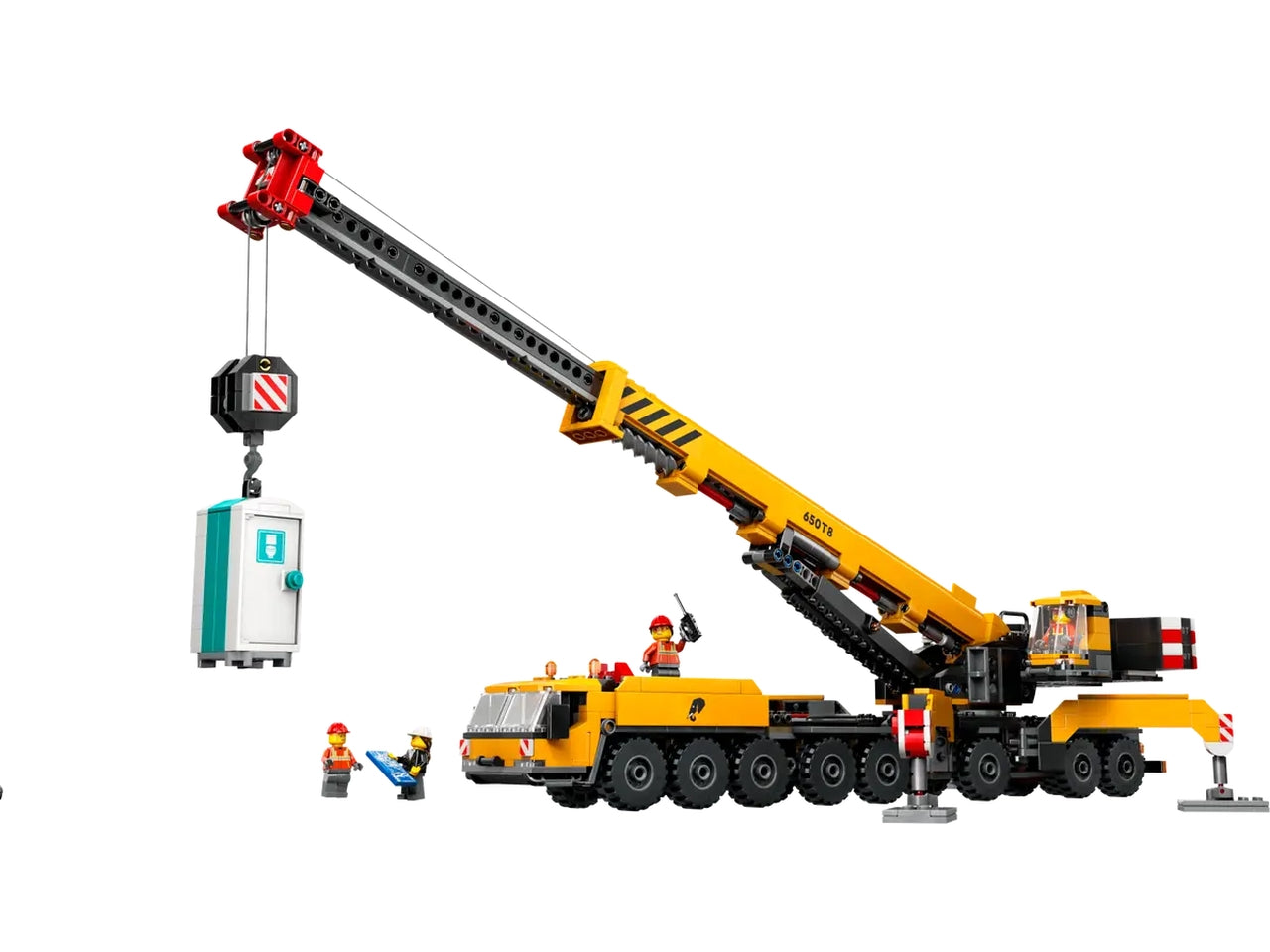 Lego City Big Vehicles Gru da cantiere mobile gialla, set di costruzioni in scatola da 1160 pezzi, per ragazzi 9+ anni 60409