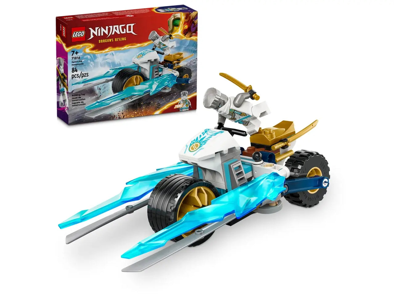 Lego Ninjago Moto di ghiaccio di Zane, set di costruzioni in scatola da 84 pezzi, 7+ anni 71816