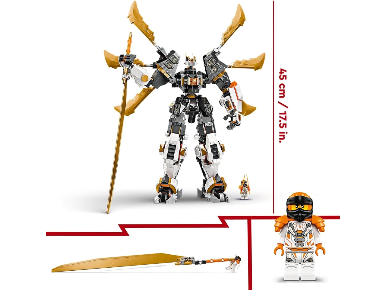 Lego Ninjago Mech Drago titanio di Cole, set di costruzioni in scatola da 1055 pezzi, per ragazzi 12+ anni 71821