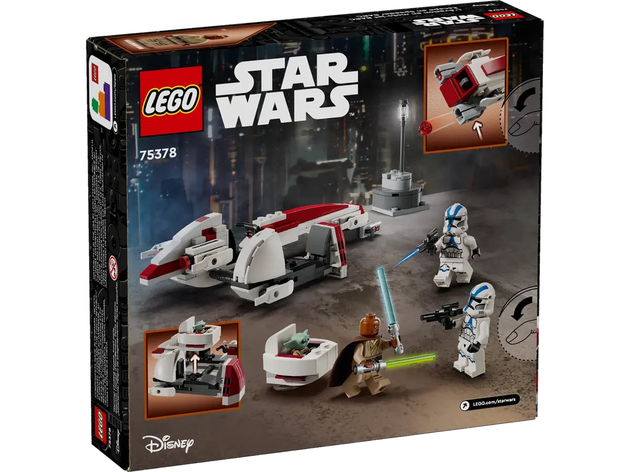 Lego Star Wars, la fuga del barc speeder, set costruzione in scatola da 221 pezzi da 8+ anni 75378
