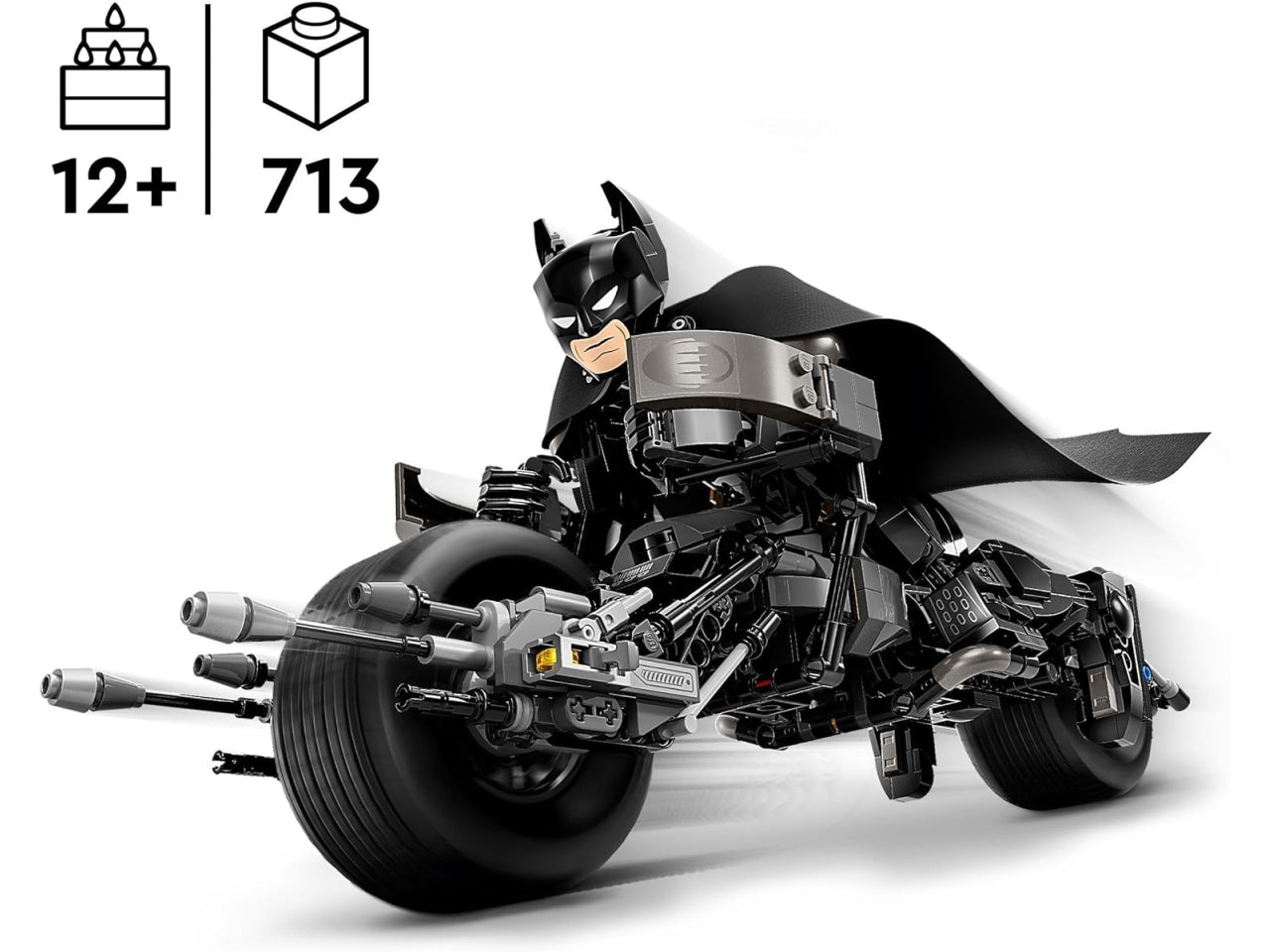 Lego Super Heroes Batman con Bat-Pod, personaggio costruibile
in scatola da 713 pezzi, per ragazzi 12+ anni 76273