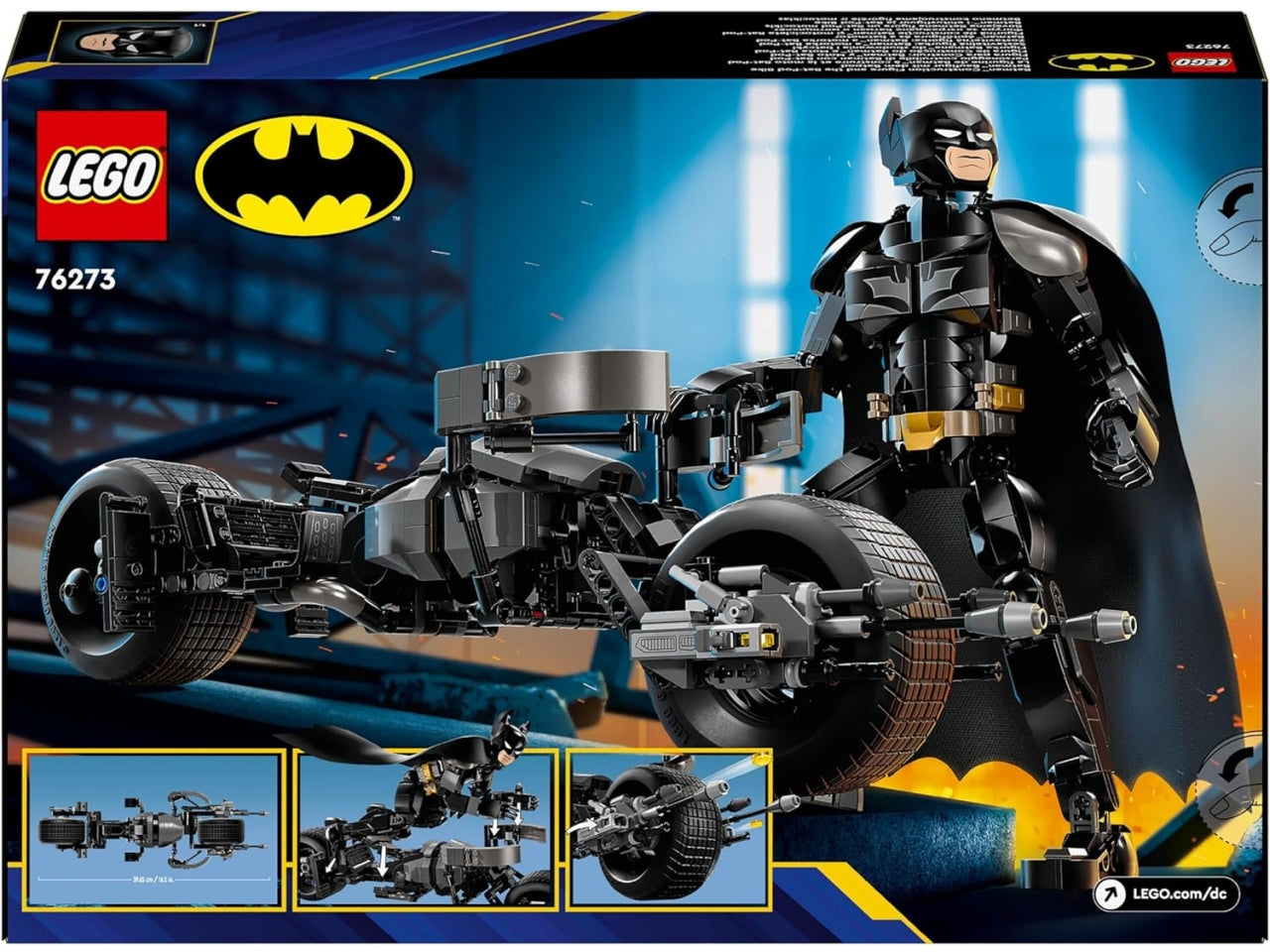 Lego Super Heroes Batman con Bat-Pod, personaggio costruibile
in scatola da 713 pezzi, per ragazzi 12+ anni 76273