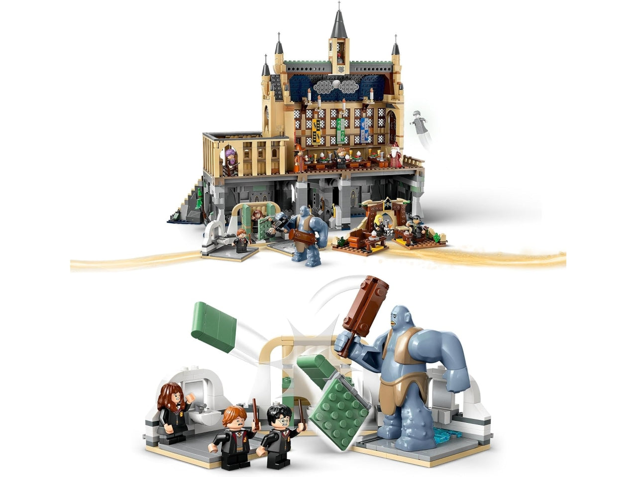 Lego Harry Potter Castello di Hogwarts sala grande,set di costruzioni in scatola 1732 pezzi, perragazzi 10+ anni 76435