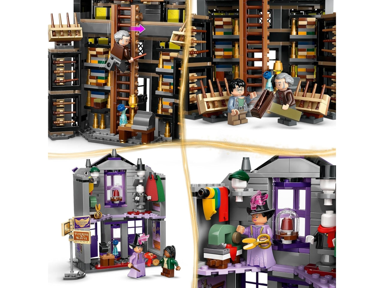Lego Harry Potter Olivander e Madama Mcclan abiti per tutte le occasioni, set di costruzioni in scatola da 744 pezzi, per ragazzi 8+ anni 76439