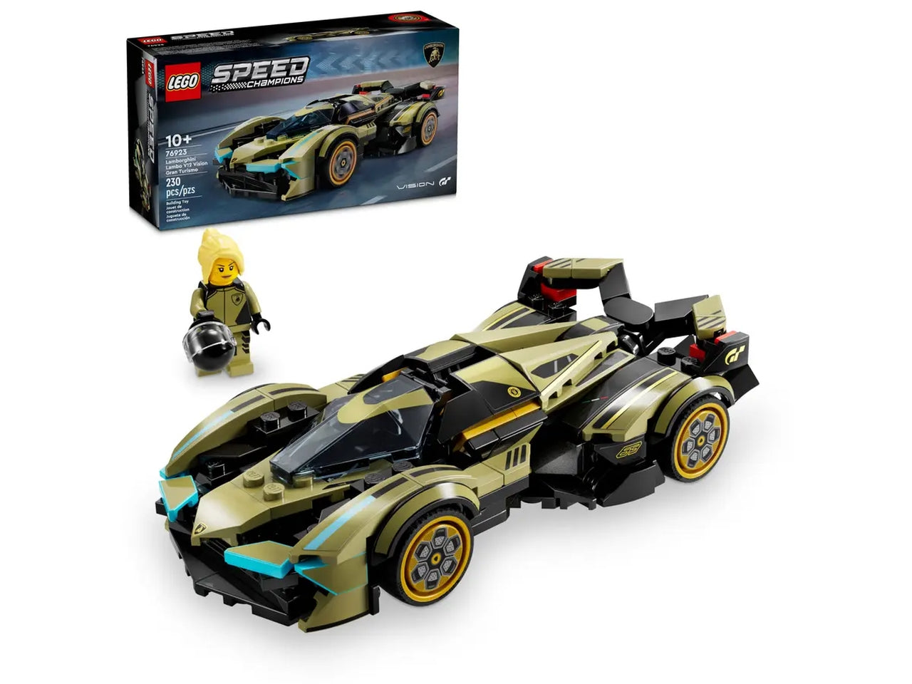 Lego Speed Champions super car lamborghini lambo v12 vision gt, set di costruzioni in scatola da 230 pezzi, per ragazzi 10+anni 76923