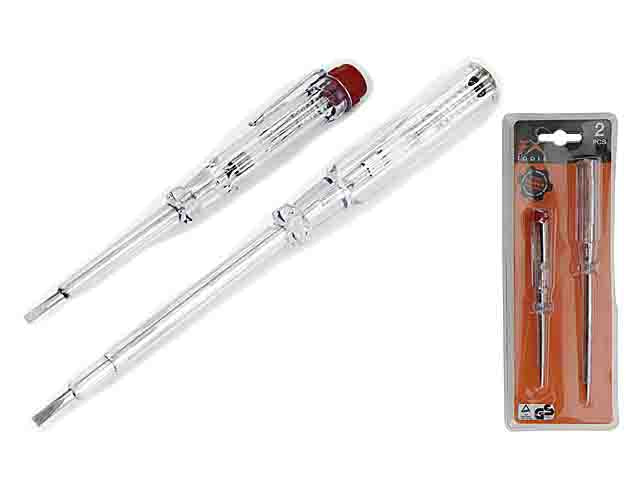 Cacciaviti tester cercafase a punta piatta 2 pezzi - FX Tools