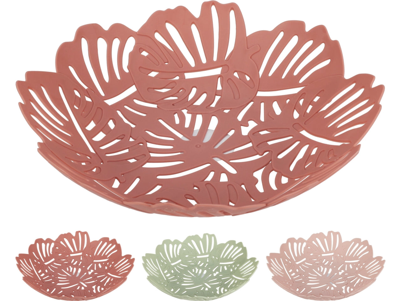 Centrotavola moderno in plastica morbida porta frutta 27x6 cm - 3 colori