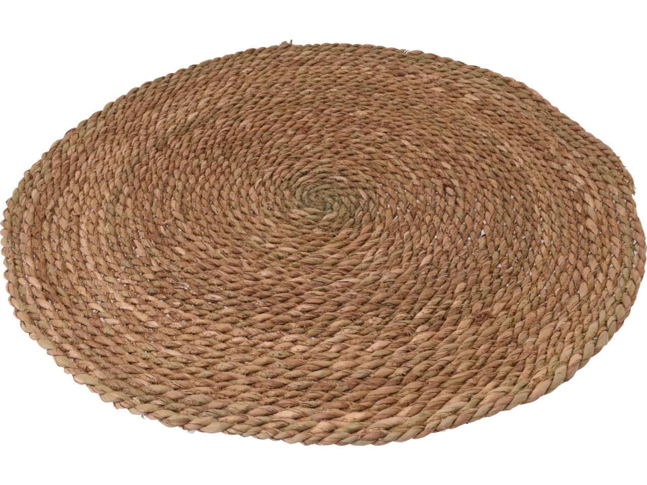 Tappeto jungle in foglia cattail naturale diametro 80 cm, lavorazione Intrecciata- Koopman