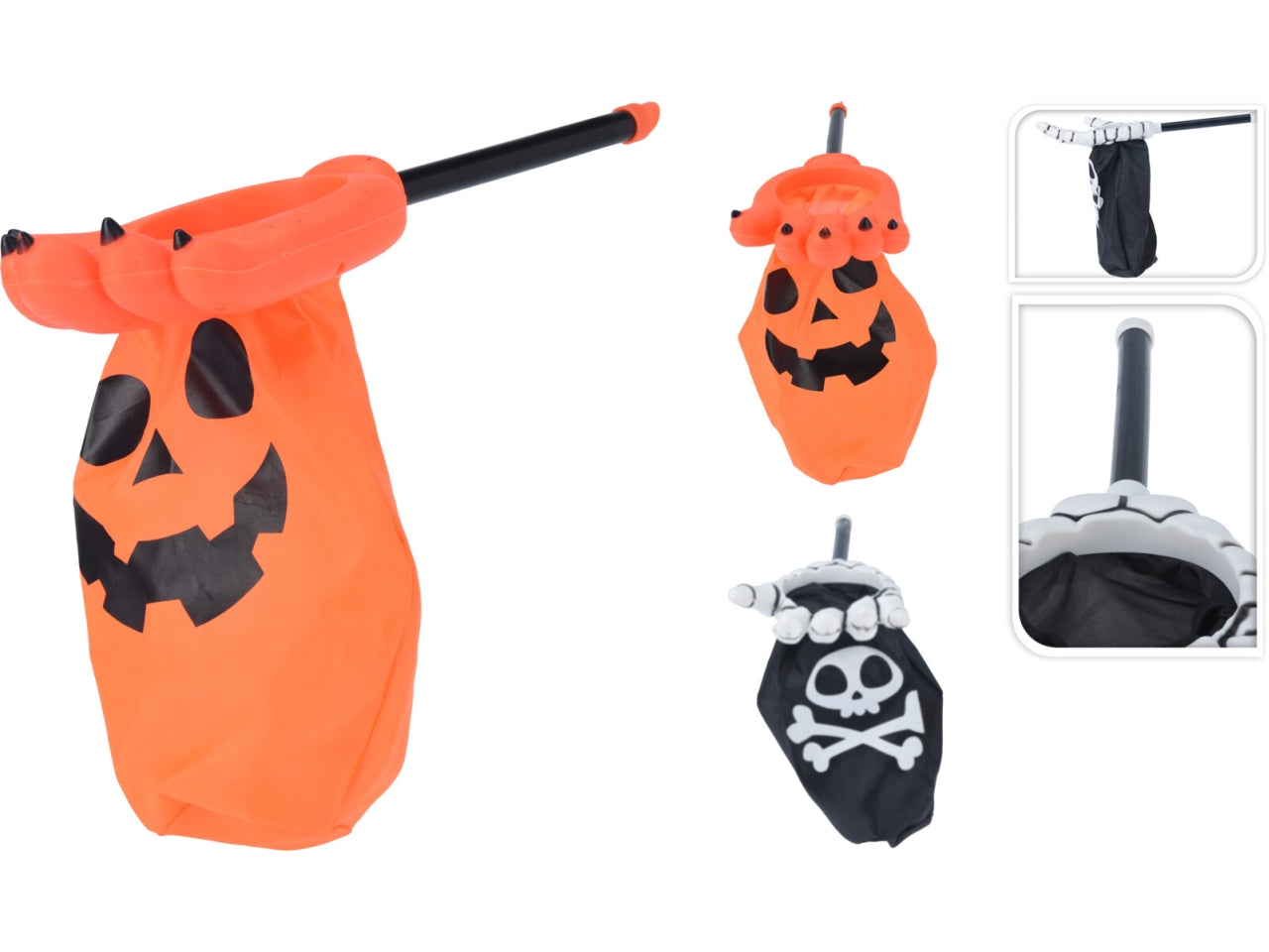 Bastone con porta dolci per halloween 47cm in 2 assortimenti