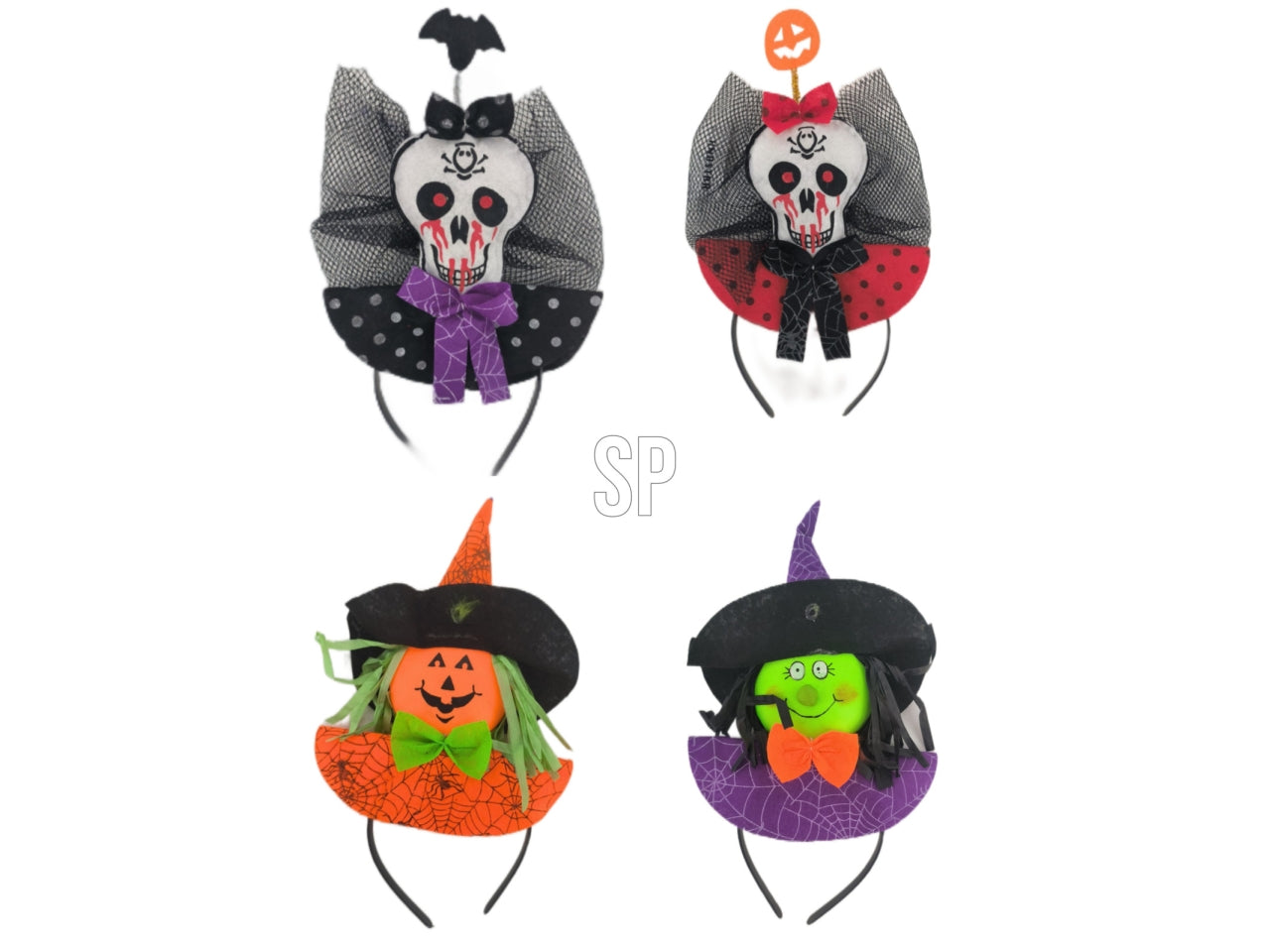 Cerchietto per halloween 33cm in 4 assortimenti