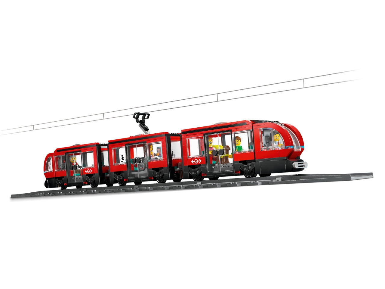 LEGO City - Set di gioco con tram: gli appassionati di tram e trenini adoreranno questo set Tram e stazione del tram per i bambini e le bambine dai 7 anni in su 60423