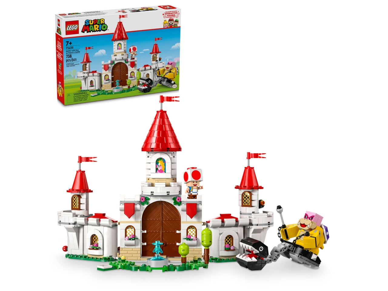 LEGO Super Mario - Divertente playset con personaggi Nintendo per bambini: gioco di ruolo con i personaggi di Super Mario, combatti con Roy e altro ancora con questo set del Castello di Peach 71435