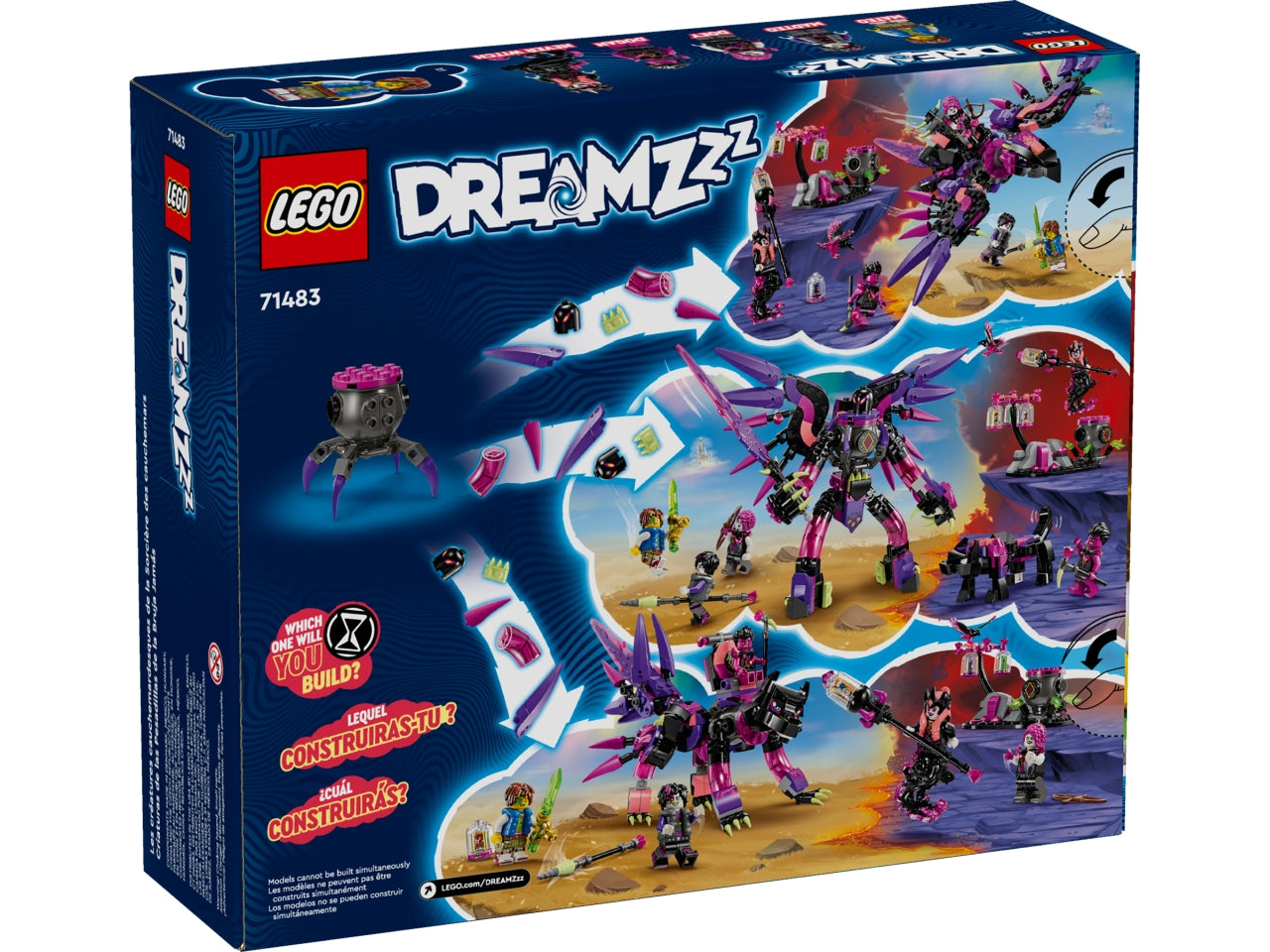 LEGO® DREAMZzz - Collezione libera lâimmaginazione e consente ai giovani sognatori di scegliere le proprie avventure mentre costruiscono creature e veicoli fantastici Le creature da incubo della Mai-Strega per i bambini dai 9 anni in su 71483