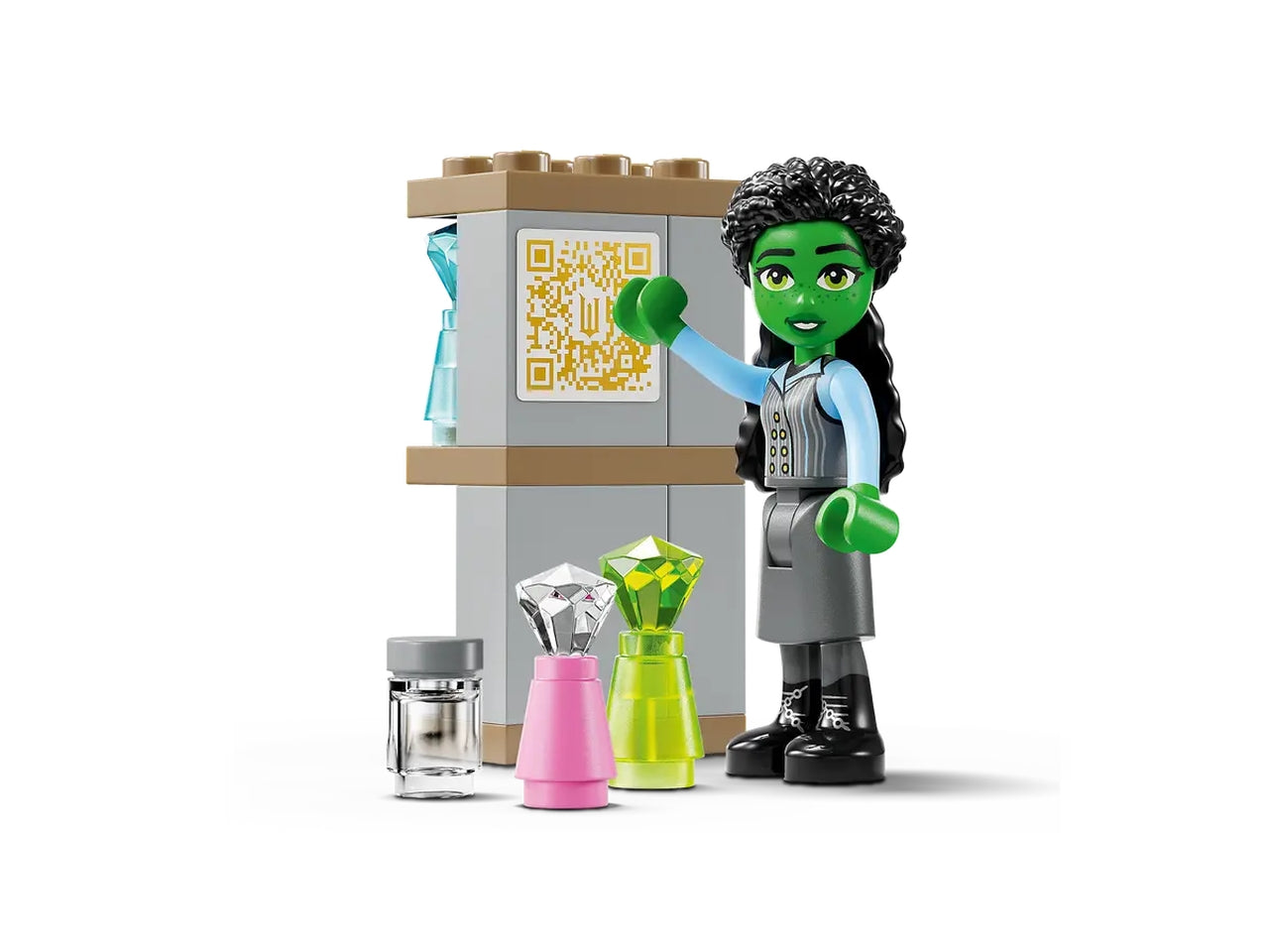 LEGO Wicked Glinda, Elphaba e Nessarose allâUniversità di Shiz, Giochi di Fantasia per Bambine e Bambini da 7 Anni con Barca, Casa delle Bambole Giocattolo e 3 Mini Bamboline, Idea Regalo 75681