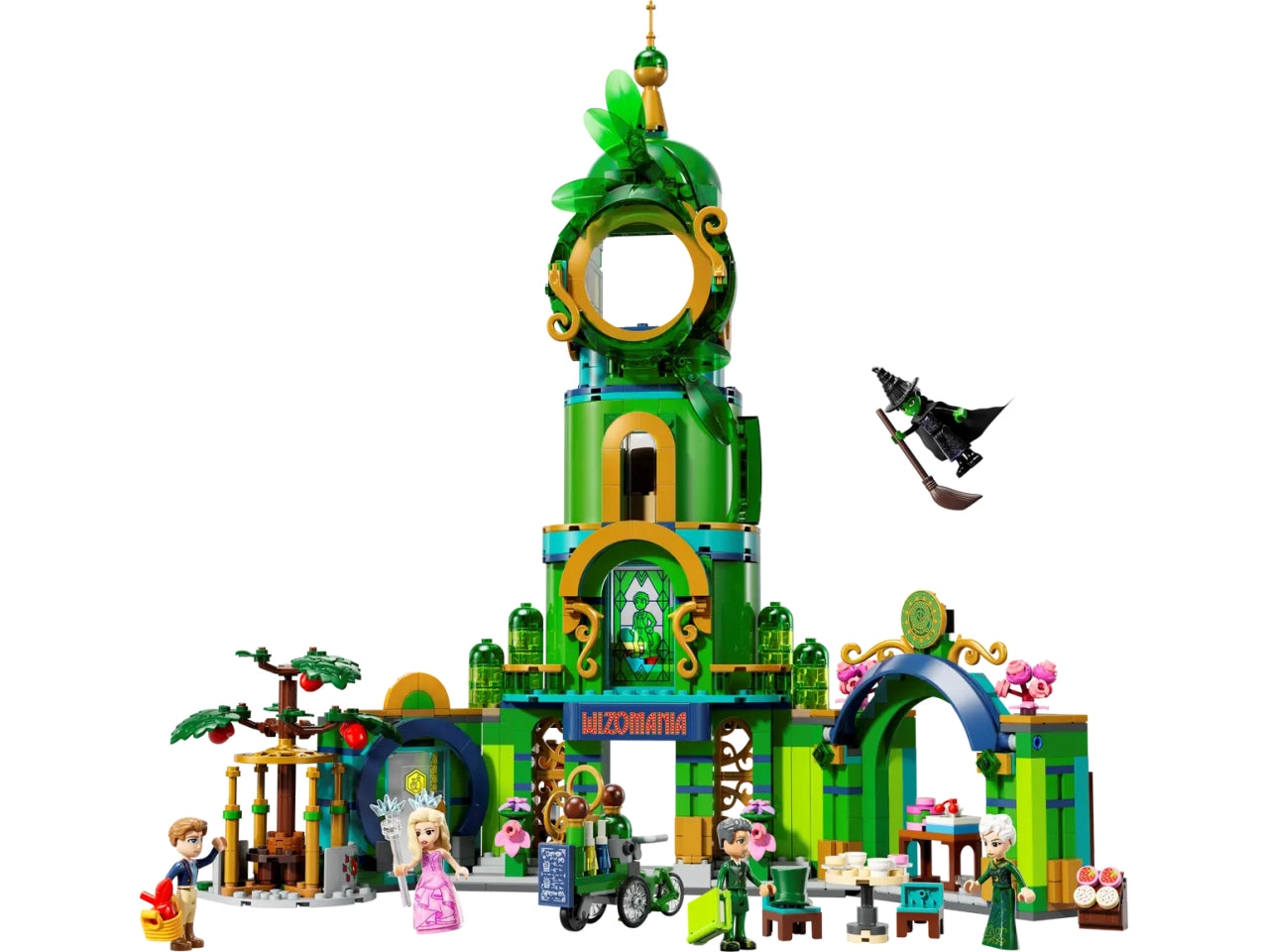 LEGO Wicked Benvenuti nella Città di Smeraldo, Gioco da Collezione per Bambine e Bambini da 9 Anni con Torre Giocattolo da Costruire e 5 Personaggi del Film tra cui Glinda e Elphaba, Idea Regalo 75684