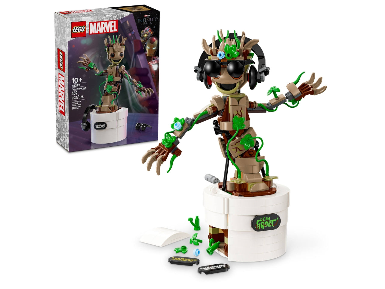LEGO Marvel - Giocattolo animato di Groot costruibile per bambini: Groot ballerino è un regalo interattivo per i bambini e le bambine dai 10 anni in su 76297