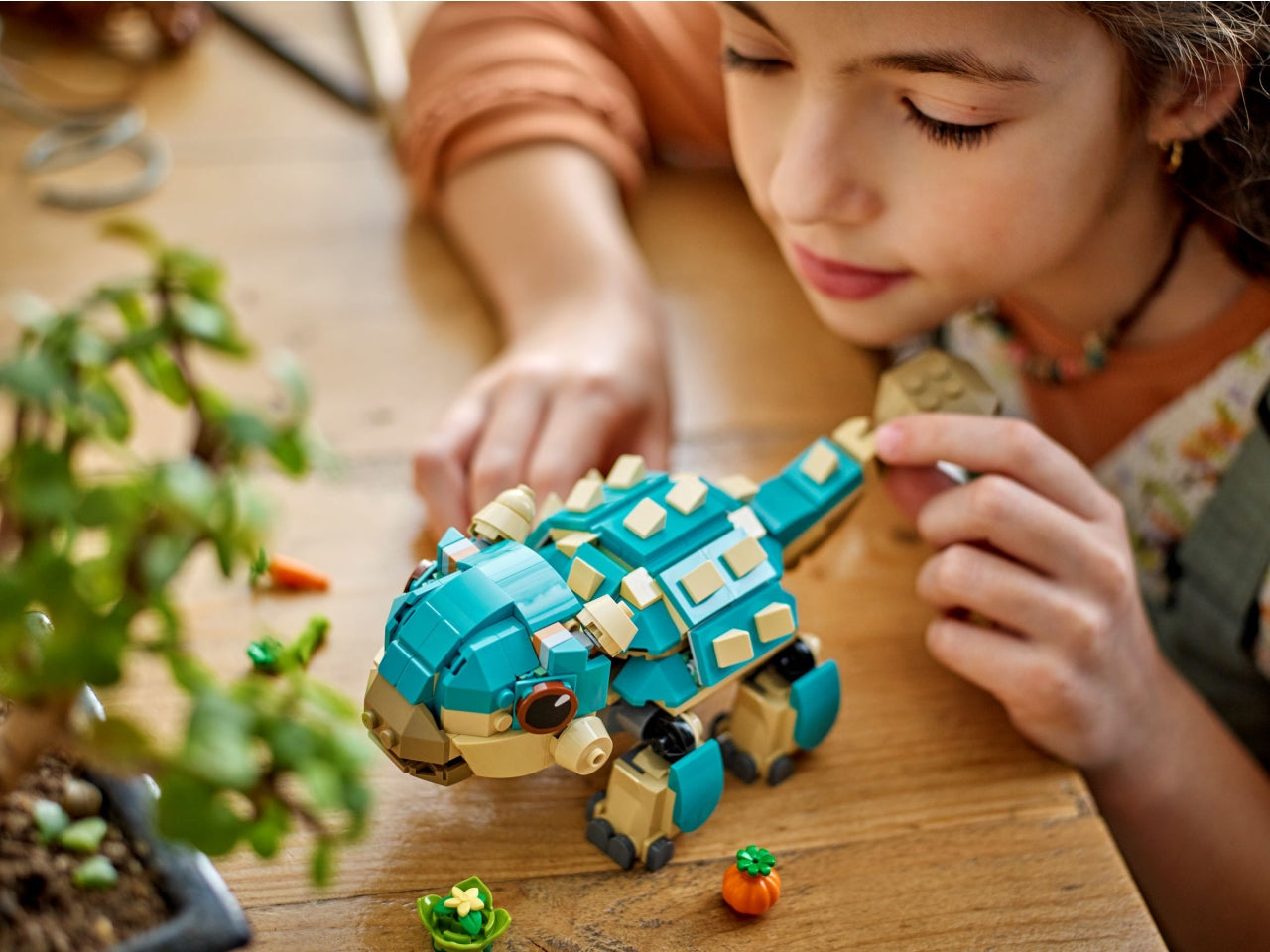 LEGO Jurassic World - Anchilosauro giocattolo: ispira la passione per le avventure legate ai dinosauri nei bambini dai 7 anni in su con il set Baby Bumpy 76962