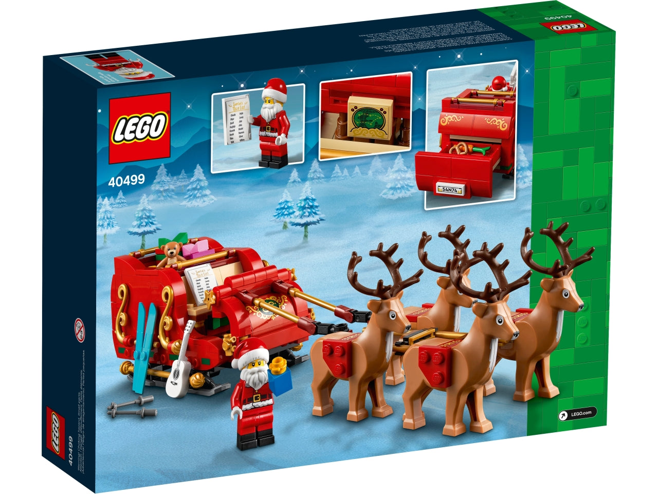 Lego lel seasons la slitta di babbo natale - 343 pezzi per bambini di età 9+ 40449