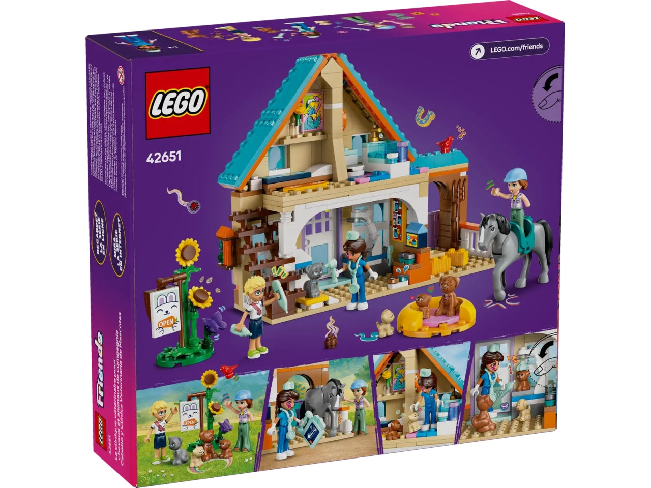 Lego Friends cavallo e clinica veterinaria 428 pezzi per età 7+ 42651