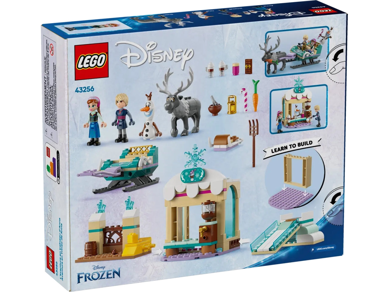 Lego Disney princess avventura sulla slitta di anna 192 pezzi per età 4+ 43256