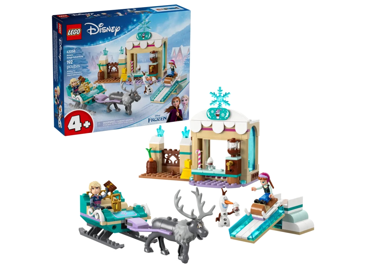 Lego Disney princess avventura sulla slitta di anna 192 pezzi per età 4+ 43256