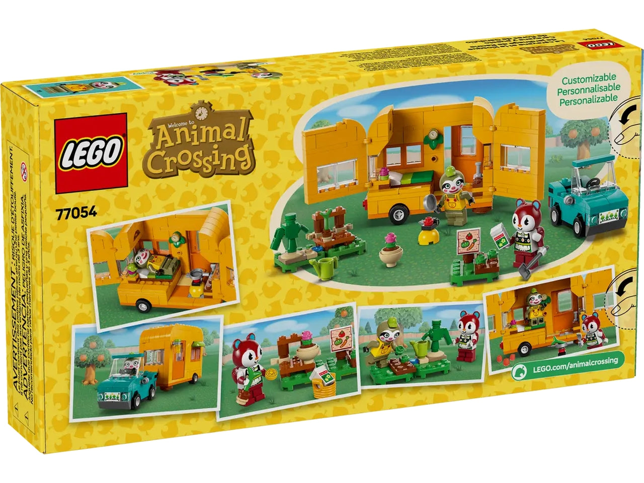 Lego Animal crossing la roulotte e il negozio di giardinaggio di florindo 263 pezzi per età 7+ 77054