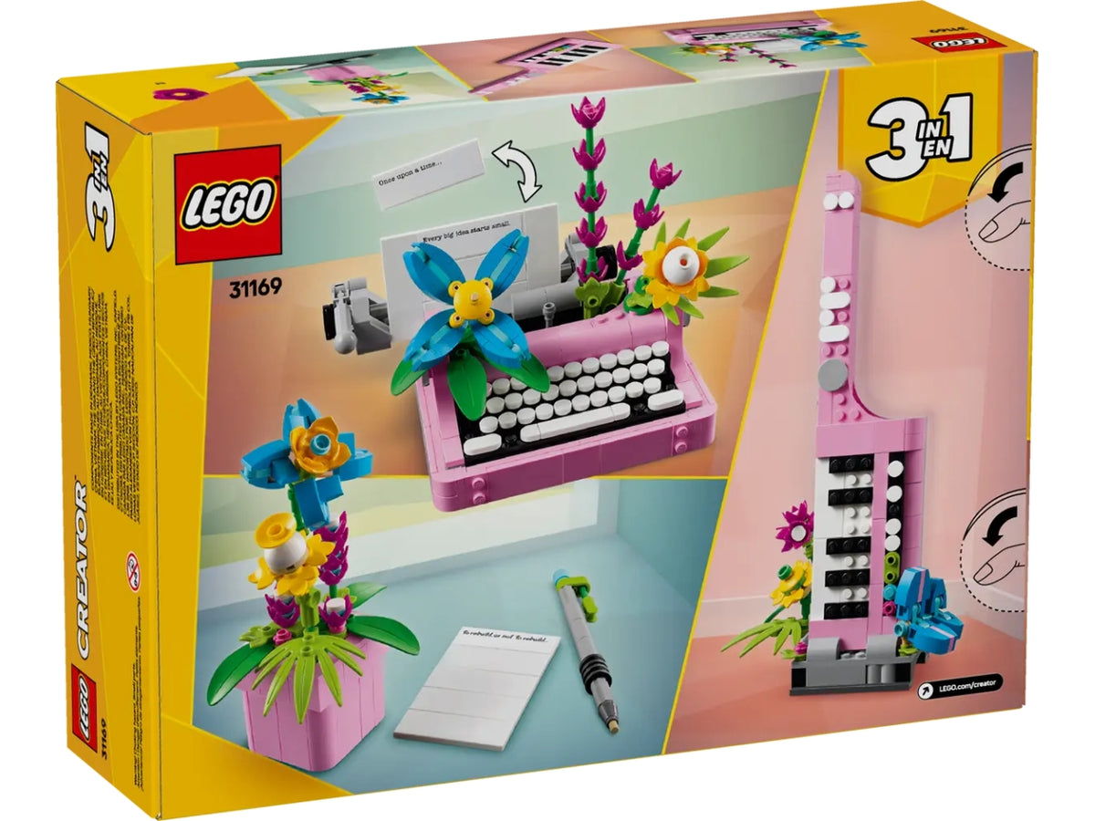 Lego Creator macchina da scrivere con fiori 363 pezzi per età 8+ 31169