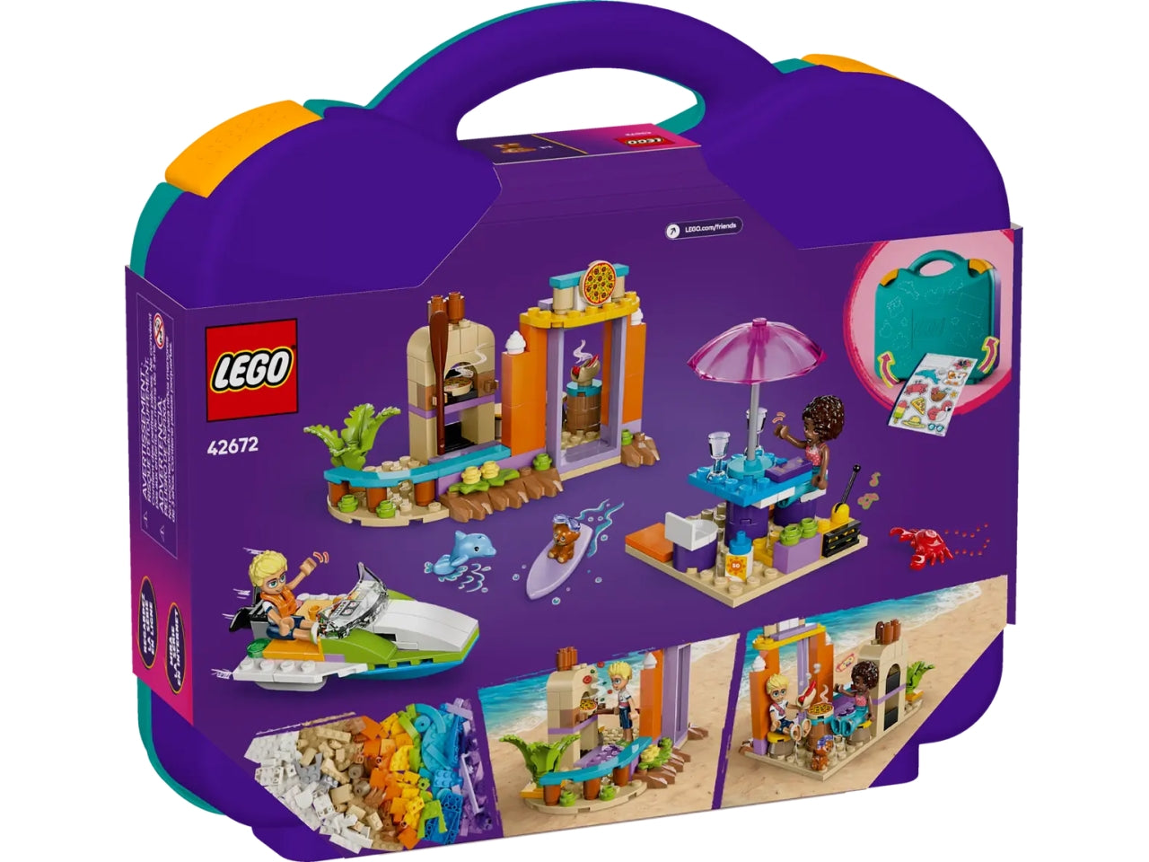 Lego Friends valigia creativa da spiaggia e da viaggio 188 pezzi per età 5+ 42672