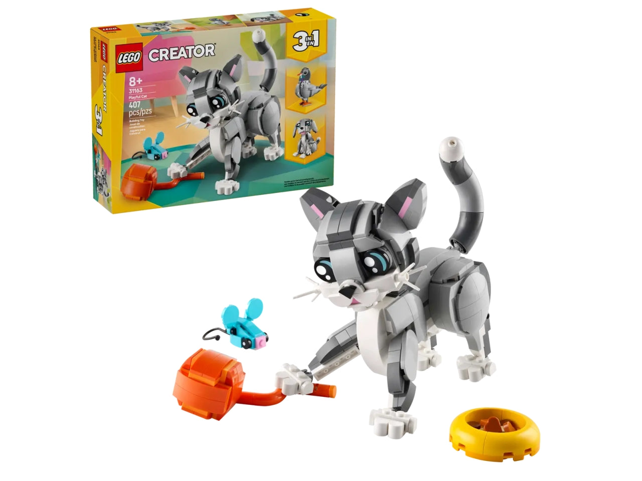 Lego Creator gatto giocoso 407 pezzi per età 8+ 31163