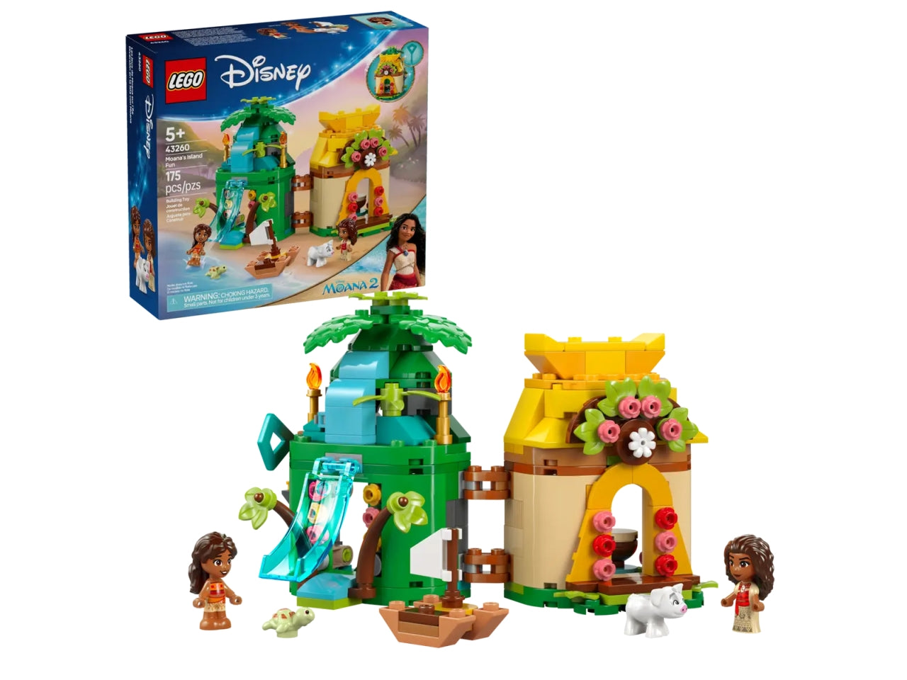Lego Disney princess divertimento sull'isola di vaiana 175 pezzi per età 5+ 43260