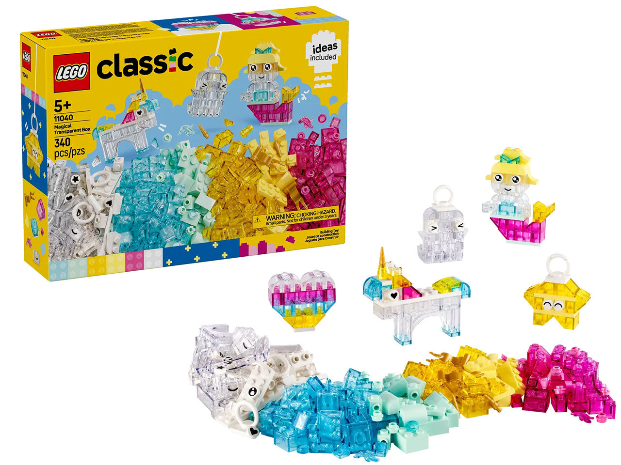Lego Classic scatola magica trasparente 19 pezzi per età 5+ 11040